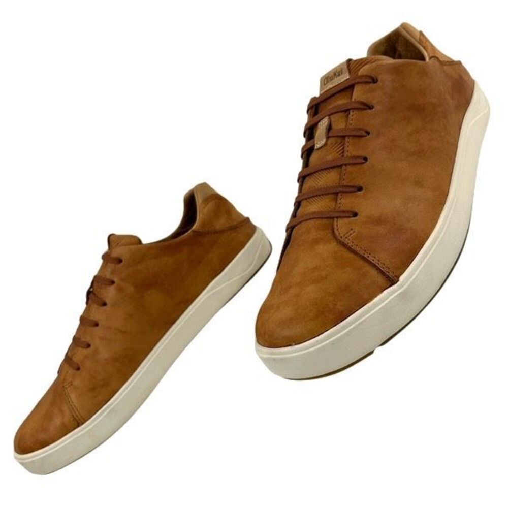 Olukai Lae’ahi Li’ili Nubuck Leather Lace-up Sneakers Men’s Size 13 - Picture 2 of 9